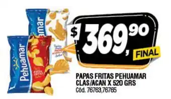 Supermercados Yaguar Papas Fritas Pehuamar Clas/Acain x 520 grs oferta