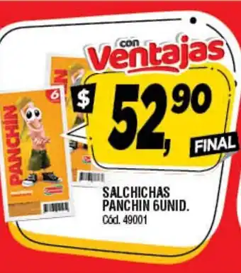 Supermercados Yaguar Salchichas Panchin 6 Unid. oferta