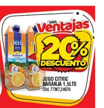 Supermercados Yaguar Jugo Citric Naranja 1,5Lts oferta