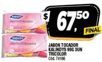 Supermercados Yaguar Jabon Tocador Kalindys 90 g 3 un Tricolor oferta
