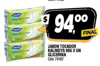 Supermercados Yaguar Kalindys Jabon Tocador 90g 3 Un Glicerina oferta