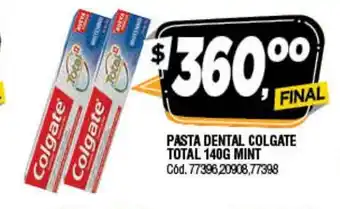 Supermercados Yaguar Colgate Pasta Dental Total 140g Mint oferta