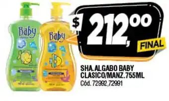 Supermercados Yaguar Baby Sha. Algabo Clasico/Manz.755ml oferta