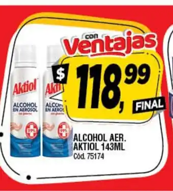Supermercados Yaguar Alcohol Aer. Aktiol 143ml oferta