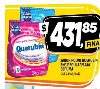 Supermercados Yaguar Querubin Jabon Polvo Regular/Baja Espuma 3kg oferta
