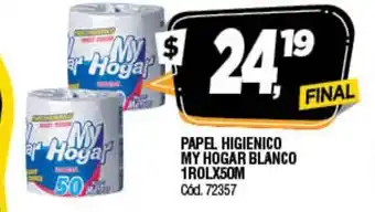 Supermercados Yaguar My Hogar Papel Higienico Blanco 1Rolx50m oferta