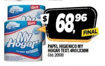 Supermercados Yaguar My Hogar Papel Higienico Text. 4Rolx30M oferta