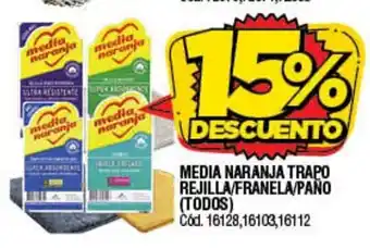 Supermercados Yaguar Media Naranja Trapo Rejilla/Fanela/Paño (Todos) oferta