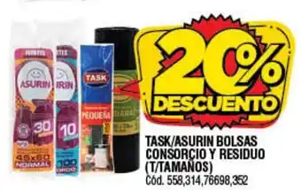 Supermercados Yaguar Task/Asurin Bolsas Consorcio Y Residuo (T/Tamanos) oferta