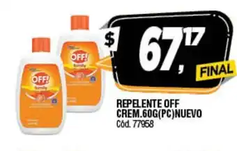 Supermercados Yaguar Off Repelente Crem. 60g (PC) Nuevo oferta