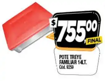 Supermercados Yaguar Pote Treye Familiar 14Lt oferta