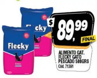 Supermercados Yaguar Flecky Alimento Gat. Gato Pescado 500grs oferta