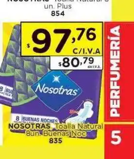 Hipermay Nosotras Toalla Natural 8un Buertas Noc oferta