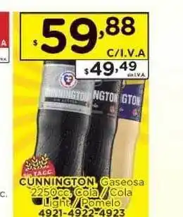 Hipermay Cunnington Gaseosa 2250cc Cola/Cola Light/Pomelo oferta