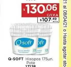 Hipermay Q-soft Hisopos 175un Pote oferta