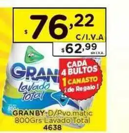 Hipermay Granby D-pvo. Matic 800grs Lavado Total oferta