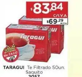 Hipermay Taragui Te Filtrado 50un Saquito oferta