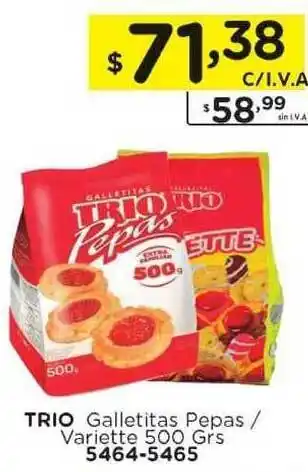 Hipermay Trio Galletitas Pepas - Variette 500grs oferta