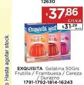 Hipermay Exquisita Gelatina 50grs Frutilla/Frambuesa/Cereza/Durazno oferta