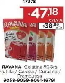 Hipermay Ravana Gelatina 50grs Frutilla/Cereza/Durazno/Frambuesa oferta