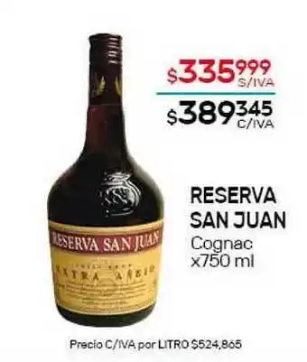 Nini Mayorista Reserva San Juan Cognac 750ml oferta