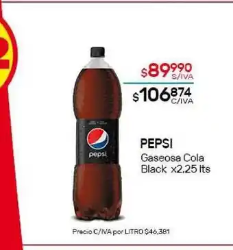 Nini Mayorista Pepsi Gaseosa Cola Black x 2,25lts oferta