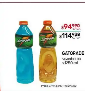 Nini Mayorista Gatorade vs Sabores x 1250ml oferta