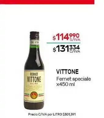 Nini Mayorista Vittone Fernet speciale x450ml oferta