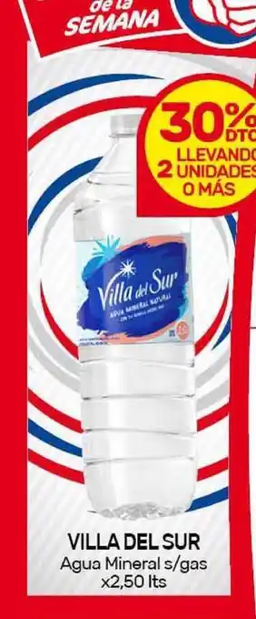 Nini Mayorista Villa Del Sur Agua Mineral s/gas x 2,50lts oferta