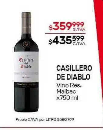 Nini Mayorista Casillero De Diablo Vino Res Malbec 750ml oferta
