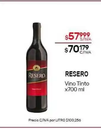 Nini Mayorista Resero Vino Tinto 700ml oferta
