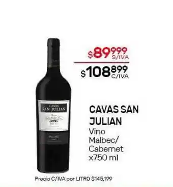Nini Mayorista Cavas San Julian Vino Malbec/Cabernet 750ml oferta
