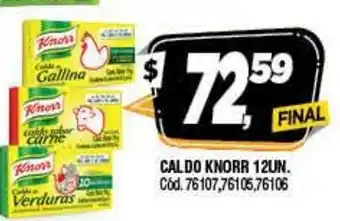 Supermercados Yaguar Caldo Knorr 12 Un oferta