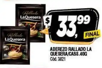 Supermercados Yaguar Aderezo Rallado La Que Sera/Cass. 40g oferta