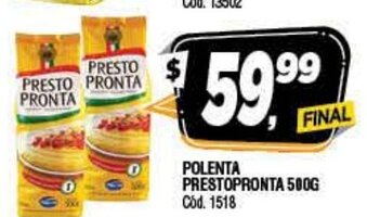 Supermercados Yaguar Polenta Prestopronta 500g oferta