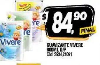 Supermercados Yaguar Suavizante Vivere 900ml D/P oferta