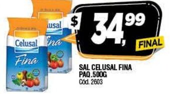 Supermercados Yaguar sal Celusal Fina Paq. 500g oferta