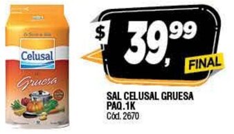 Supermercados Yaguar sal Celusal Gruesa Paq 1k oferta