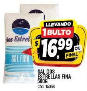Supermercados Yaguar Sal Dos Estrellas Fina 500g oferta