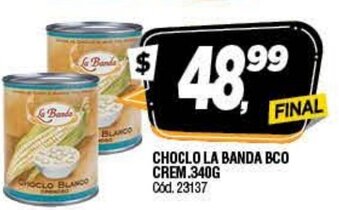 Supermercados Yaguar Choclo La Banda BCO Crem 340g oferta