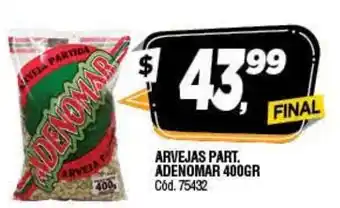 Supermercados Yaguar Arvejas Part Adenomar 400gr oferta