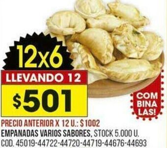 Coto Empanadas Varios Sabores oferta