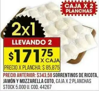 Coto Sorrentinos De Ricota Jamón Y Mozzarella Coto oferta
