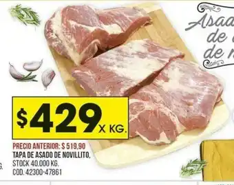 Coto Tapa De Asado De Novilino oferta