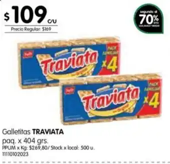 Jumbo Traviata Galletitas paq x 404grs oferta