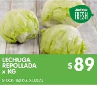 Jumbo Lechuga Repollada x kg oferta