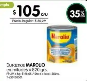 Jumbo Marolio Duraznos en Mitades x 820grs oferta