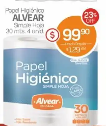Alvear Alvear Papel Higienico Simple Hoja 30mts oferta