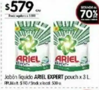 Disco Ariel Expert Jabon liquido pouch x 3l oferta