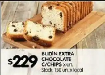 Disco Budín extra Chocolate C/Chips x un oferta